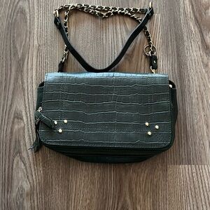 Like New Green Croc-Embossed Shoulder Bag ( only carried 2 times)